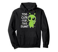 Too Cute for This Planet Alien Peace Sign Space Kids Boys Sweat à Capuche