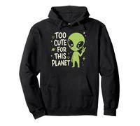 Too Cute for This Planet Alien Peace Sign Space Kids Boys Sweat à Capuche