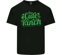 Too Cute to Pinch St Patricks Day Mens Cotton T-Shirt Tee Top Manches Courtes(Small)