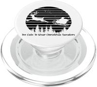 Too Cute to Wear Pull de Noël en Forme de traîneau de Père Noël rétro PopSockets PopGrip pour MagSafe