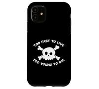 Too Fast to Live Too Young to Die Skull Harajuku Style Coque pour iPhone 11