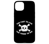 Too Fast to Live Too Young to Die Skull Harajuku Style Coque pour iPhone 15 Plus
