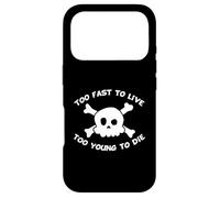 Too Fast to Live Too Young to Die Skull Harajuku Style Coque pour iPhone 17 Pro