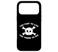 Too Fast to Live Too Young to Die Skull Harajuku Style Coque pour iPhone 17 Pro Max
