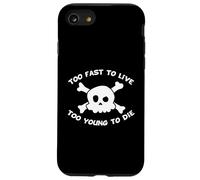 Too Fast to Live Too Young to Die Skull Harajuku Style Coque pour iPhone SE (2020) / 7/8