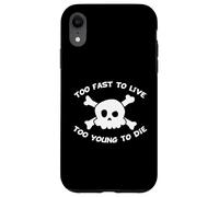 Too Fast to Live Too Young to Die Skull Harajuku Style Coque pour iPhone XR