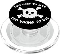 Too Fast to Live Too Young to Die Skull Harajuku Style PopSockets PopGrip pour MagSafe