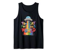 Too Gay For This World Alien UFO - Mois de la fierté LGBTQ des alliés Débardeur