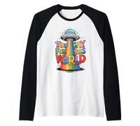Too Gay For This World Alien UFO - Mois de la fierté LGBTQ des alliés Manche Raglan