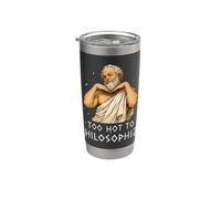Too Hot To Philosophize Funny Socrate Gobelet isotherme en acier inoxydable double paroi