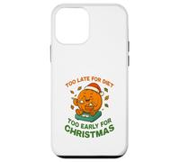 Too Late for Diet, Motif de Noël Amusant avec Une Tarte à la Citrouille Coque pour iPhone 12 Mini