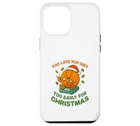Too Late for Diet, Motif de Noël Amusant avec Une Tarte à la Citrouille Coque pour iPhone 12 Pro Max
