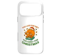 Too Late for Diet, Motif de Noël Amusant avec Une Tarte à la Citrouille Coque pour iPhone 17 Pro Max
