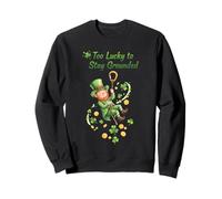Too Lucky to Stay Grounded Funny St Patrick Irish Holiday Sweatshirt