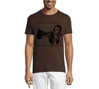 Too Many Assholes Not Enough Bullets Crew Neck Cotton T-Shirt Homme Chocolat, chocolat, S