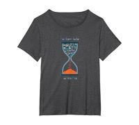 Too Many Books Too Little Time Bookworm Sablier T-Shirt, Femme Grandes Tailles, Chiné Foncé, 2X