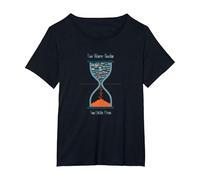 Too Many Books Too Little Time Bookworm Sablier T-Shirt, Femme Grandes Tailles, Noir, 2X