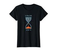Too Many Books Too Little Time Bookworm Sablier T-Shirt, Femme, Noir, XS