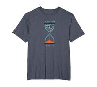 Too Many Books Too Little Time Bookworm Sablier T-Shirt, Homme Grandes Tailles, Bleu Chiné, 2X Tall