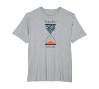 Too Many Books Too Little Time Bookworm Sablier T-Shirt, Homme Grandes Tailles, Gris Chiné, 2X Tall