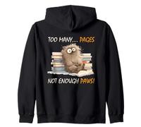 Too many pages, not enough paws Sweat à Capuche