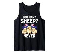 Too Many Sheep Never New Zealand Kiwi Flag Humour Débardeur
