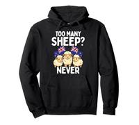 Too Many Sheep Never New Zealand Kiwi Flag Humour Sweat à Capuche