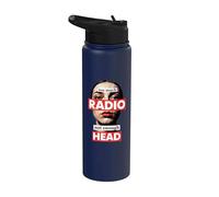 Too Much Radio Not Enough Head Meme Stainless Steel Insulated Water Bottle