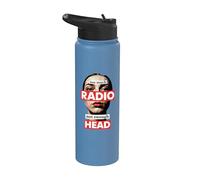 Too Much Radio Not Enough Head Meme Stainless Steel Insulated Water Bottle