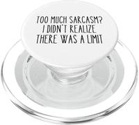 Too Much Sarcasm Funny Witty Humour Relatable Churchill PopSockets PopGrip pour MagSafe