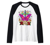 Too Queer for Your Comfort Tatouage Papillon Arc-en-Ciel LGBT Manche Raglan