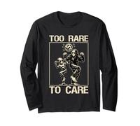 Too Rare to Care Funny Alien Bigfoot Grunge Vintage Disco Manche Longue