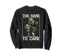 Too Rare to Care Funny Alien Bigfoot Grunge Vintage Disco Sweatshirt