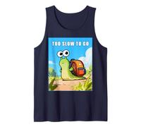 Too Slow to Go - Funny School Snail Teacher Student Cartoon Débardeur