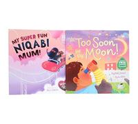 Too Soon For the Moon & My Super Fun Niqabi Mum by Ayshah Ismail & Red Illustrated 2 Picture Books Collection Set