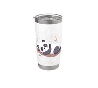 Too Tired To Care Panda endormi Art Relax Gobelet isotherme en acier inoxydable double paroi