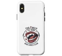 Too Wild to Tame Vampire Lips Style rétro Pop Art Coque pour iPhone X/XS