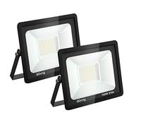 toobettp 2PCS 100W Projecteur LED Extérieur, Spot LED Exterieur 10000LM Super Lumineux 6500K Blanc Froid Éclairage de Sécurité Extérieur IP66 Imperméable pour Garage Jardin Terrasse Parking