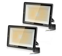 toobettp 2PCS 300W Projecteur LED Extérieur, Spot LED Exterieur 30000LM Super Lumineux 3500K Blanche Chaude Éclairage de Sécurité Extérieur IP66 Imperméable pour Garage Jardin Terrasse Parking