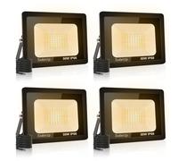 toobettp 4PCS Projecteur LED Extérieur, 50W Spot LED Exterieur 5000LM 3500K Blanche Chaude Éclairage de Sécurité Extérieur IP66 Imperméable pour Garage Jardin Terrasse Parking