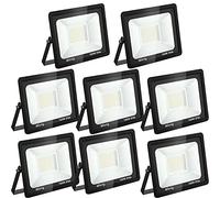 toobettp 8PCS 100W Projecteur LED Extérieur, Spot LED Exterieur 10000LM Super Lumineux 6500K Blanc Froid Éclairage de Sécurité Extérieur IP66 Imperméable pour Garage Jardin Terrasse Parking