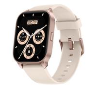 TOOBUR Montre intelligente pour femme, compatible avec téléphone Android et iOS, répondre/passer des appels, moniteur de fréquence cardiaque, suivi du sommeil, 100 sports, étanchéité IP68, ivoire