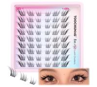 TOOCHUNAG cil individuels naturels œil de chat 14 mm Faux-cils russes CC Curl Gauche Droite