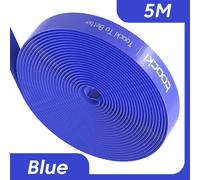 Toocki 1-5M organisateur de câble bureau bien rangé gestion de fil enrouleur Clips support de câble pour souris clavier écouteur protecteur de cordon - Type 5M Blue