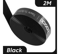 Toocki 1-5M organisateur de câble bureau bien rangé gestion de fil enrouleur Clips support de câble pour souris clavier écouteur protecteur de cordon - Type 2M Black