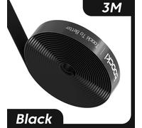 Toocki 1-5M organisateur de câble bureau bien rangé gestion de fil enrouleur Clips support de câble pour souris clavier écouteur protecteur de cordon - Type 3M Black