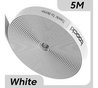 Toocki 1-5M organisateur de câble bureau bien rangé gestion de fil enrouleur Clips support de câble pour souris clavier écouteur protecteur de cordon - Type 5M White