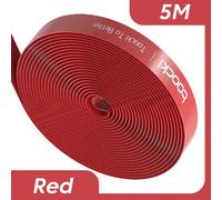 Toocki 1-5M organisateur de câble bureau bien rangé gestion de fil enrouleur Clips support de câble pour souris clavier écouteur protecteur de cordon - Type 5M Red