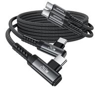 toocki 240W Câble USB C vers USB C 2M [2 Pièces] Rapide Angle Coudé, Noir