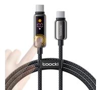toocki Câble USB C 100W, 2M avec Écran Tactile Intelligent - Cable de Charge Rapide pour iPhone 17 Série, Type-C Affichage Led Compatible avec Ordinateur Portable, Tablette, Téléphone